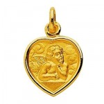 M�daille Ange de Rapha�l en c�ur.