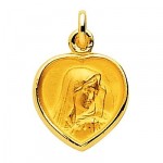M�daille Or Jaune vierge 18 carats.