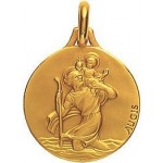 M�daille St Christophe Or Jaune - A.AUGIS -