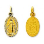 M�daille Vierge de Lourdes Or Jaune.