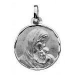 M�daille Vierge Or Blanc.