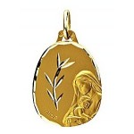 M�daille Vierge Or Jaune. - A. AUGIS -
