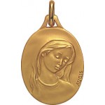 M�daille Vierge Or Jaune. - A. AUGIS -