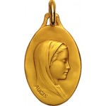 M�daille Vierge Or Jaune. - A. AUGIS -