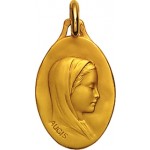 M�daille Vierge Or Jaune. - A. AUGIS -