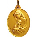 M�daille Vierge Or Jaune. - A. AUGIS -