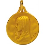 M�daille Vierge Or Jaune. - A. AUGIS -