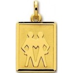 M�daille Zodiaque Or jaune.GEMEAUX.