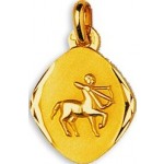 M�daille Zodiaque Or Jaune.SAGITTAIRE.