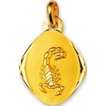 M�daille Zodiaque Or Jaune.SCORPION.