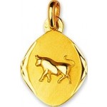 M�daille Zodiaque Or Jaune.TAUREAU.