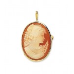 Pendentif/Broche Cam�e Or Jaune.