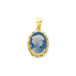 Pendentif Cam�e Porcelaine Or Jaune.