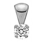 Pendentif Or blanc Diamant.