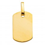 Pendentif Plaque Or jaune.