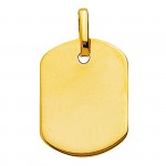 Pendentif Plaque Or jaune.