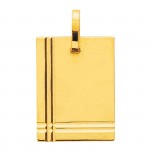 Pendentif Plaque Or jaune.