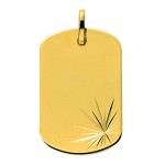 Pendentif Plaque Or jaune.