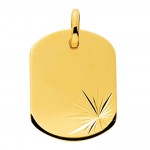 Pendentif Plaque Or jaune.