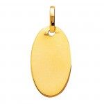Pendentif Plaque Ovale Or jaune.
