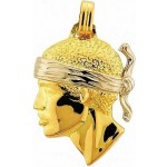 Pendentif t�te de Maure 2 ors.