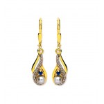 Perles d'eau douce Or Jaune Saphir.