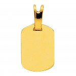 Plaque Rectangle Or jaune.