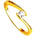 Solitaire Or jaune Diamant.