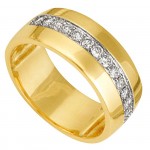 Alliance Femme Or jaune Diamants.