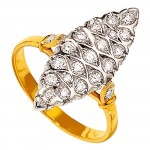 Bague 2 ors Diamants.