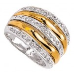 Bague 2 Ors diamants.