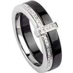 Bague C�ramique noire Or Blanc Diamants.**