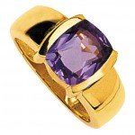 Bague Or jaune Am�thyste fine.