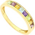 Bague Or Jaune Pierres Fines Vari�es.