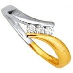 Bague Trilogie Diamants 2 Ors.