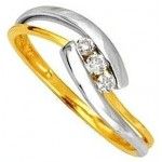 Bague Trilogie Diamants 2 Ors.