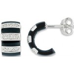 Boucle D'oreille C�ramique Or/Diamants.