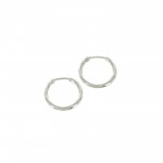 Boucles d'oreilles cr�oles Or blanc.