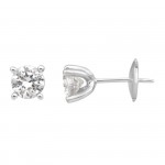 Boucles d'Oreilles Diamants Or Blanc 1carat(s)