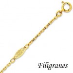 Bracelet Motifs Filigranes Or Jaune.
