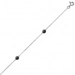 Cha�ne de Cheville Or Blanc H�matite.