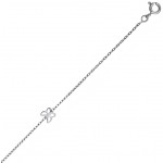 Cha�ne de Cheville Or Blanc Papillon.