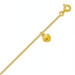 Cha�ne de Cheville Or Jaune c�ur.