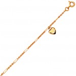 Cha�ne de Cheville Or Jaune Coeur.