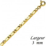 Cha�ne Or jaune maille altern�e 1/1