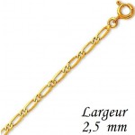 Cha�ne Or jaune maille altern�e 1/1