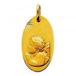 M�daille Ange en pri�re Or Jaune.