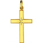 Pendentif B�b� Enfant - Croix or jaune lapid�e