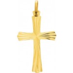Pendentif B�b� Enfant - Croix or jaune lapid�e