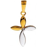 Pendentif Croix 2 Ors Oxyde